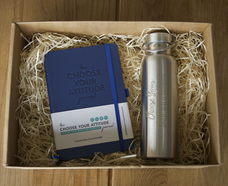 Debra Searle - Choose Your Attitude Journal and Water Bottle