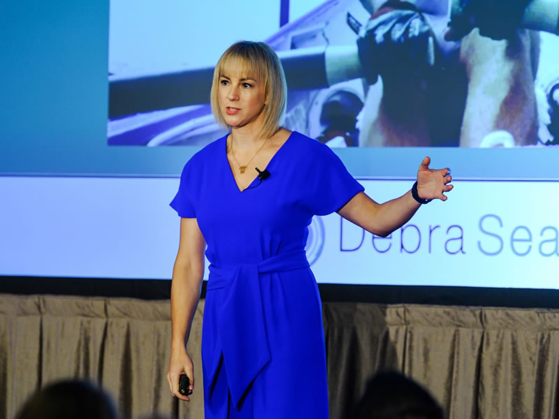 Debra Searle on stage