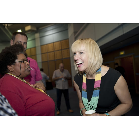 Laughing with delegates<br>Photo by Diana Bonner Debra Searle - Laughing with delegates